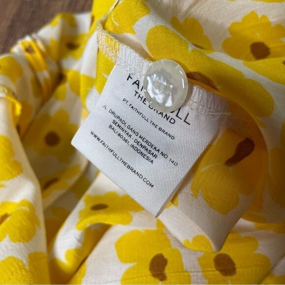 Faithful the Brand Marin Midi Skirt Constance Button Front Floral 8 L‎ - Picture 10 of 11